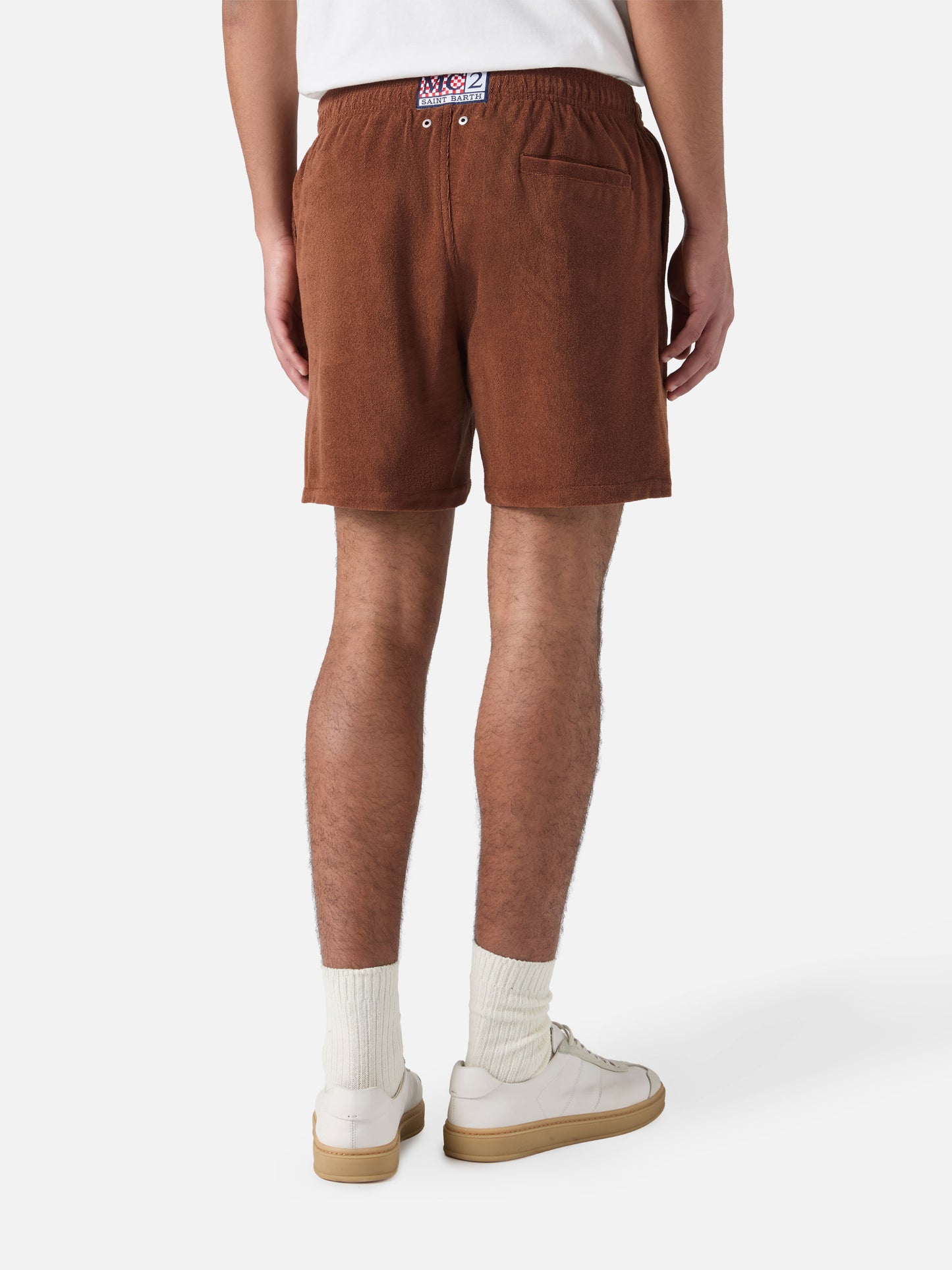 Gustavia Frottee-Badeshorts in Braun