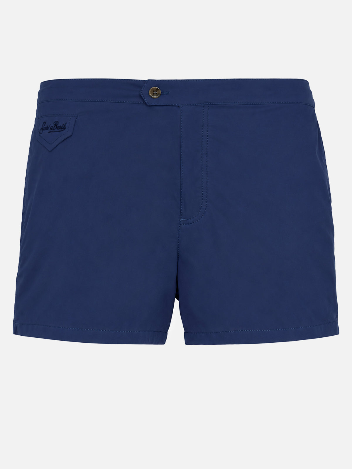 Harrys navy blue fitted cut swim shorts