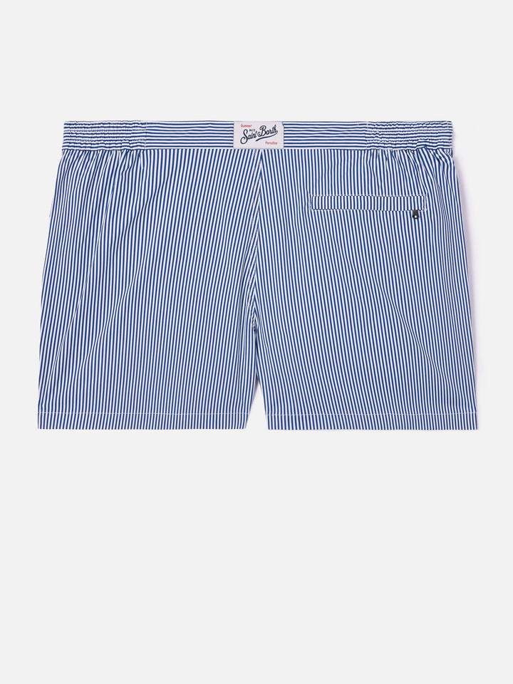 Harrys striped swim shorts in blue and white