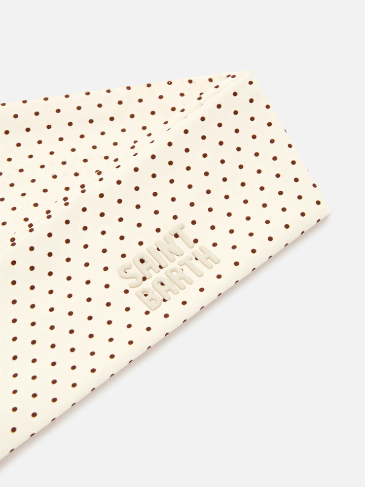 Fascia per capelli Studio con stampa a micro pois