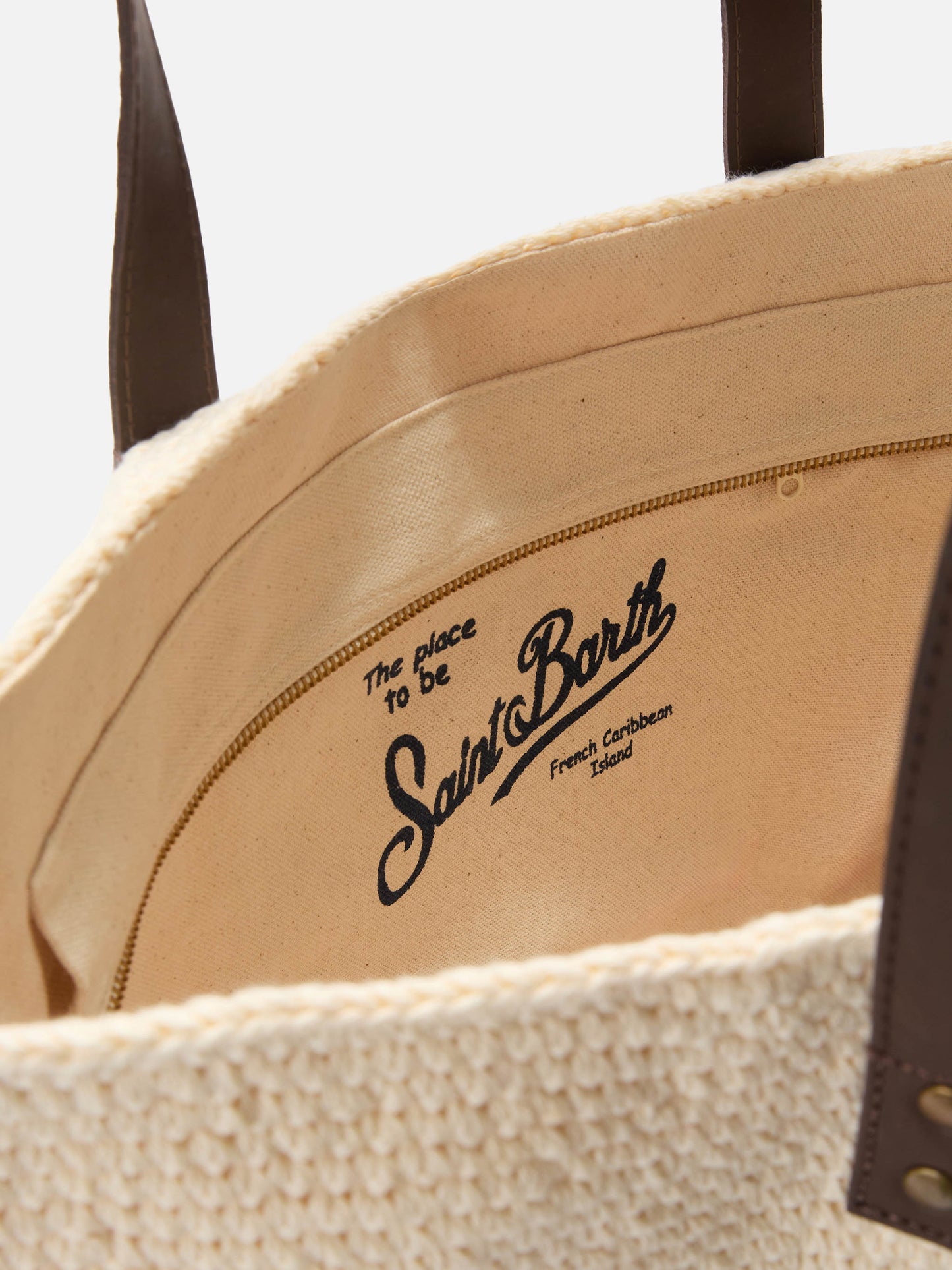 Crochet bag Helene  with leather handle