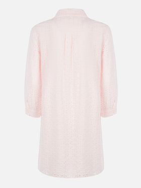 Woman pink Sangallo shirt mini dress - MC2 Saint Barth