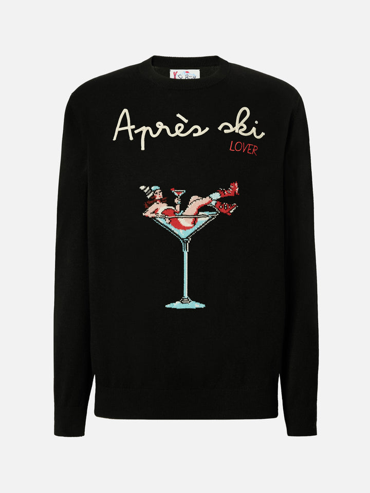 Maglione in misto cashmere Heron con ricamo Apres Ski Lover