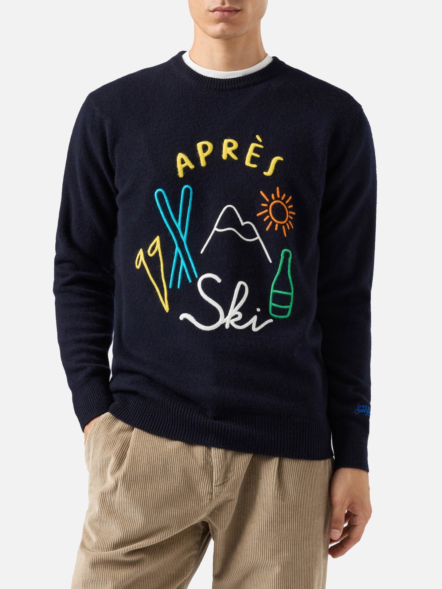 Maglione in  misto cashmere Heron con ricamo Apres Ski