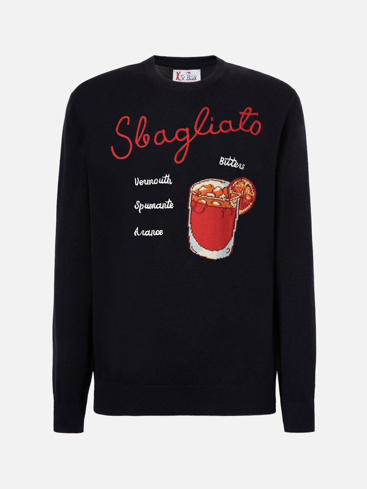 Maglione in  misto cashmere Heron con ricamo Sbagliato