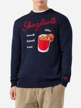 Maglione in  misto cashmere Heron con ricamo Sbagliato