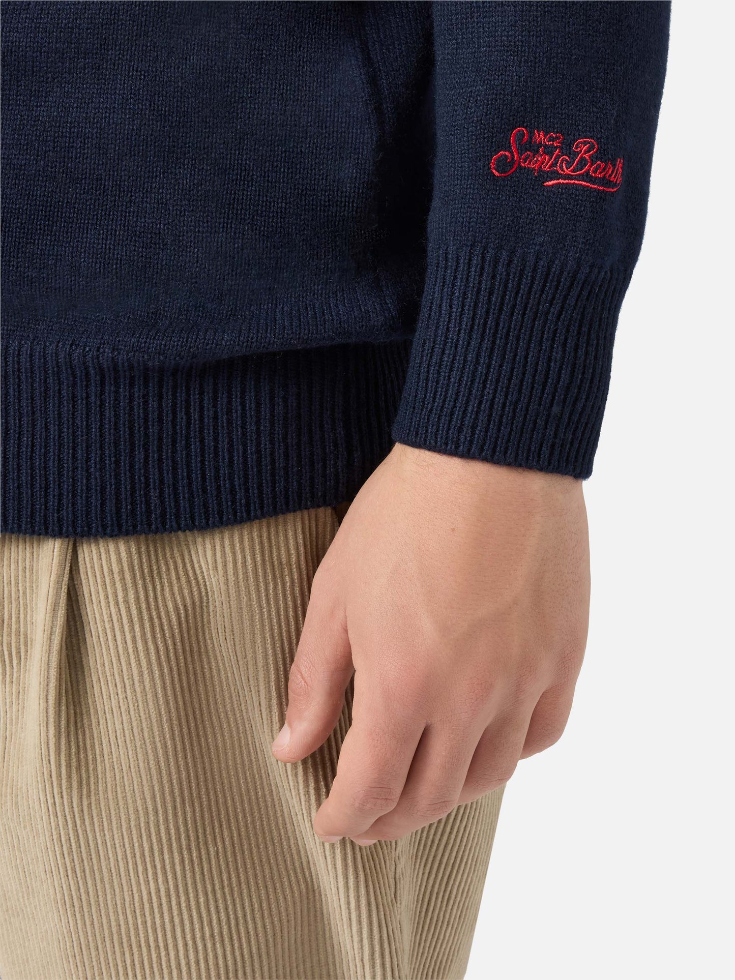 Maglione in  misto cashmere Heron con ricamo Sbagliato