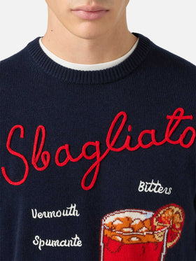 Maglione in  misto cashmere Heron con ricamo Sbagliato