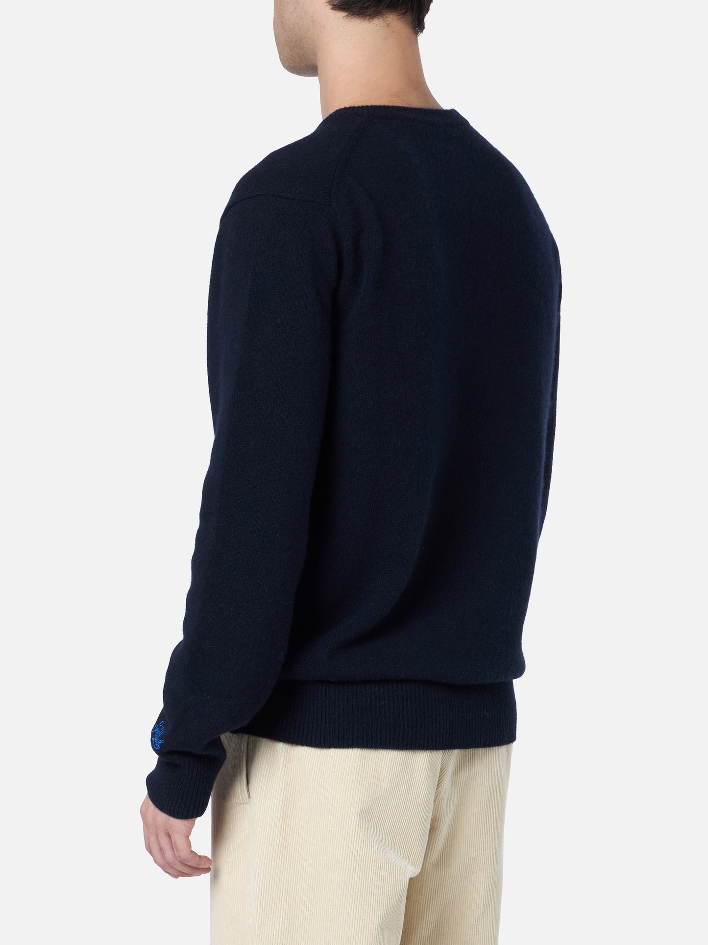 Maglione da uomo blu Heron con ricamo Apres Ski