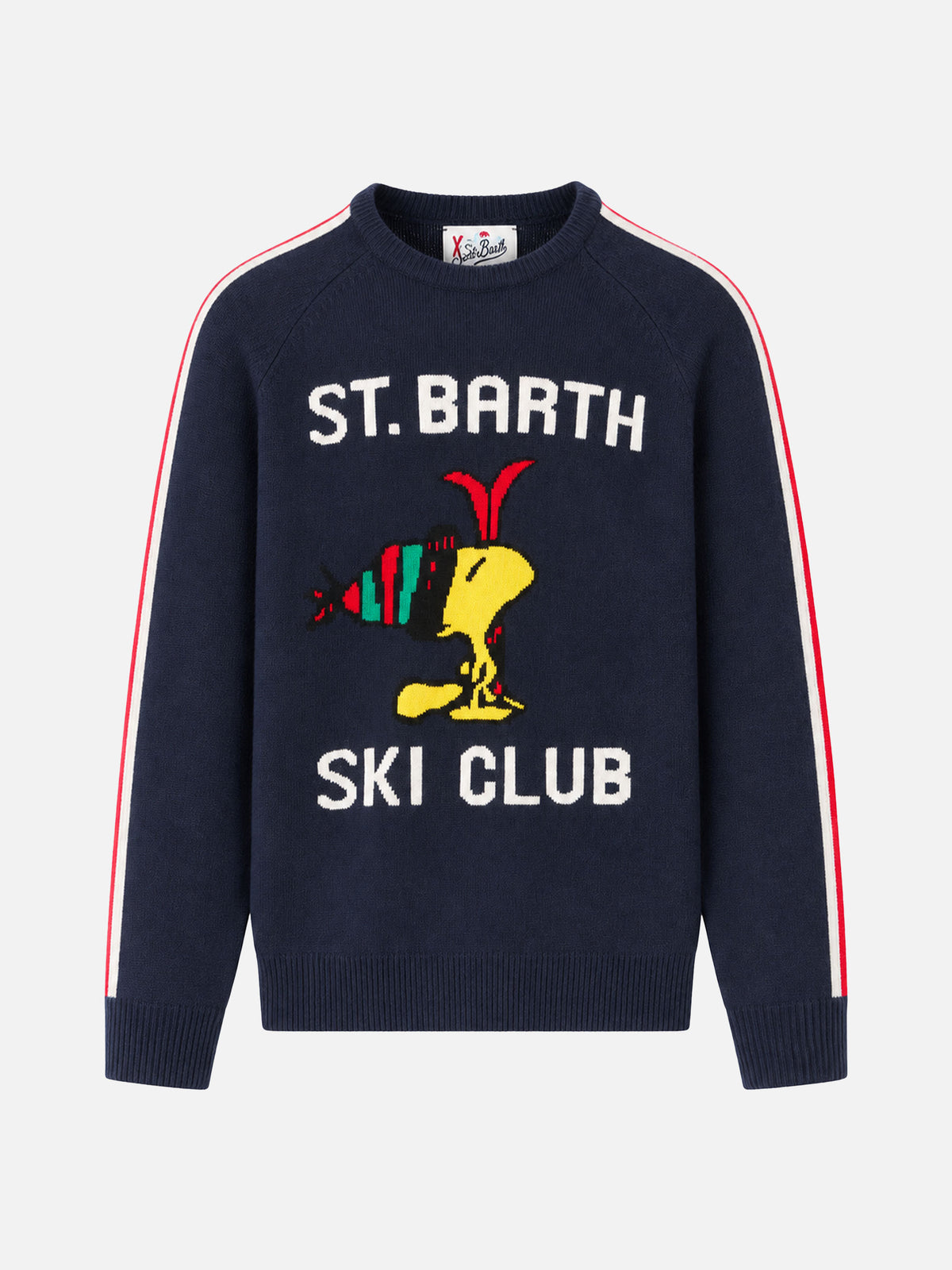 Navy blue Heron sweater with Woodstock jacquard | Special edition