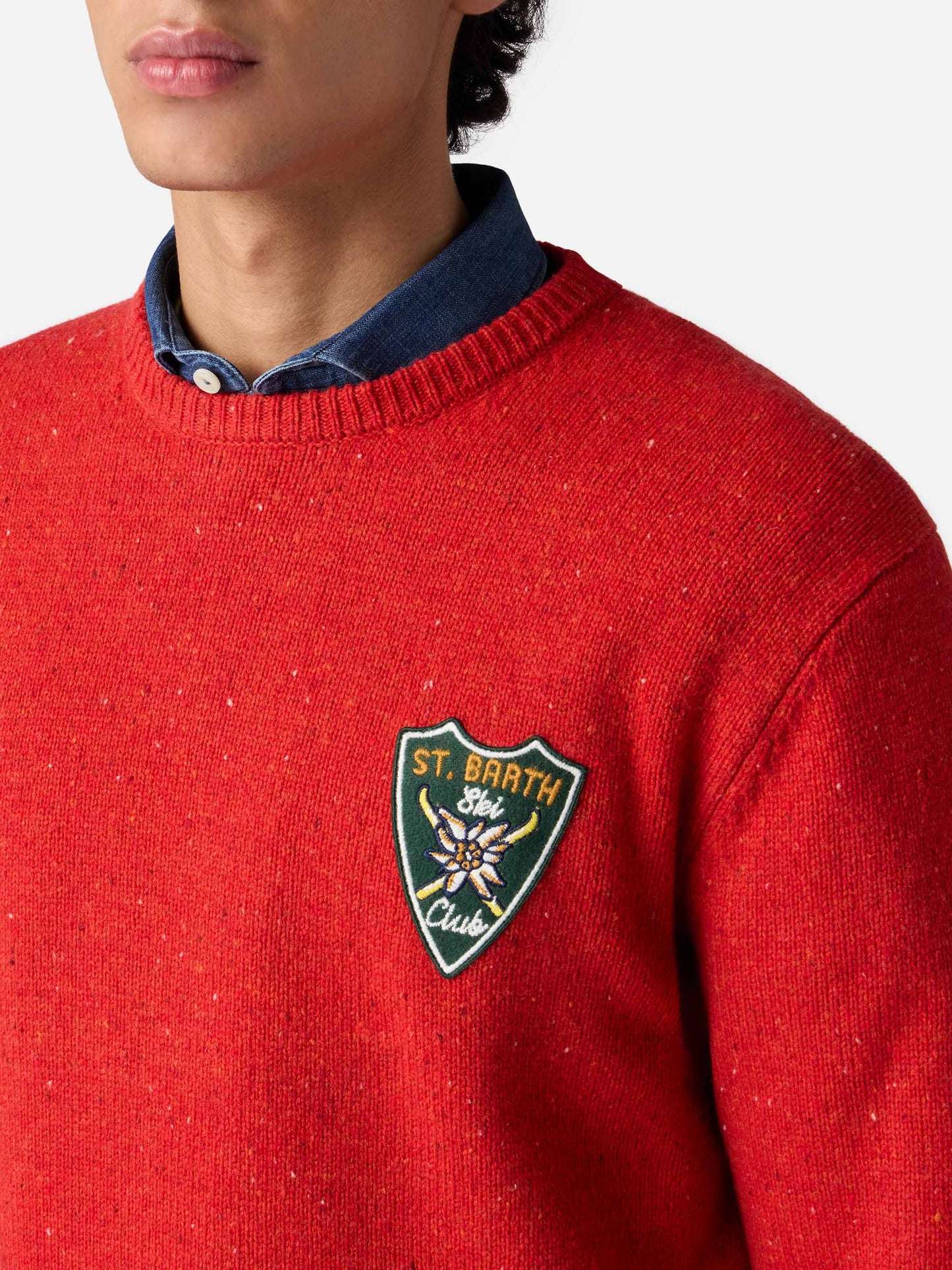Man red sweater