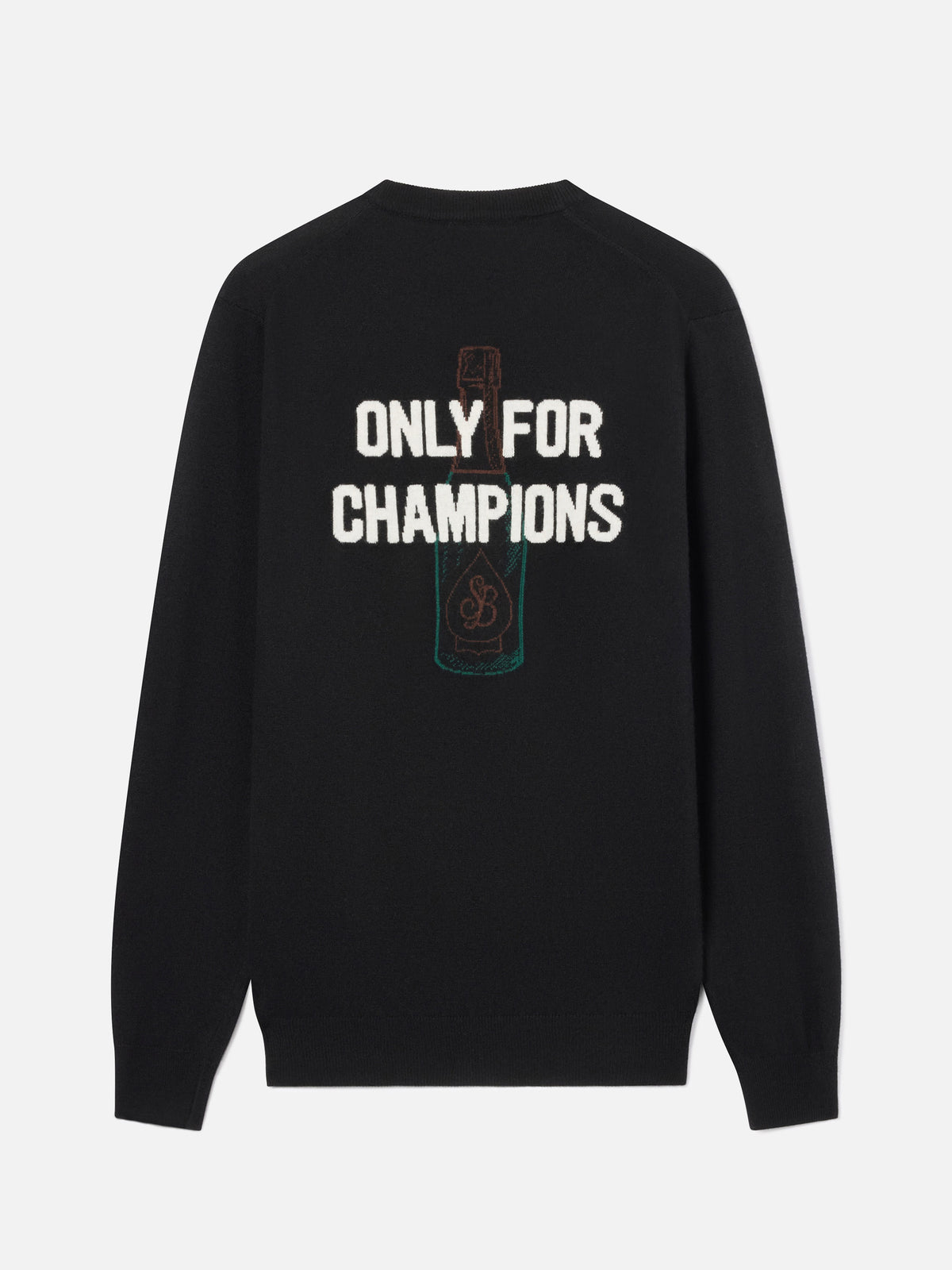 Jersey de punto con cuello redondo Black Heron con intarsia y bordado Only For Champions en la espalda 