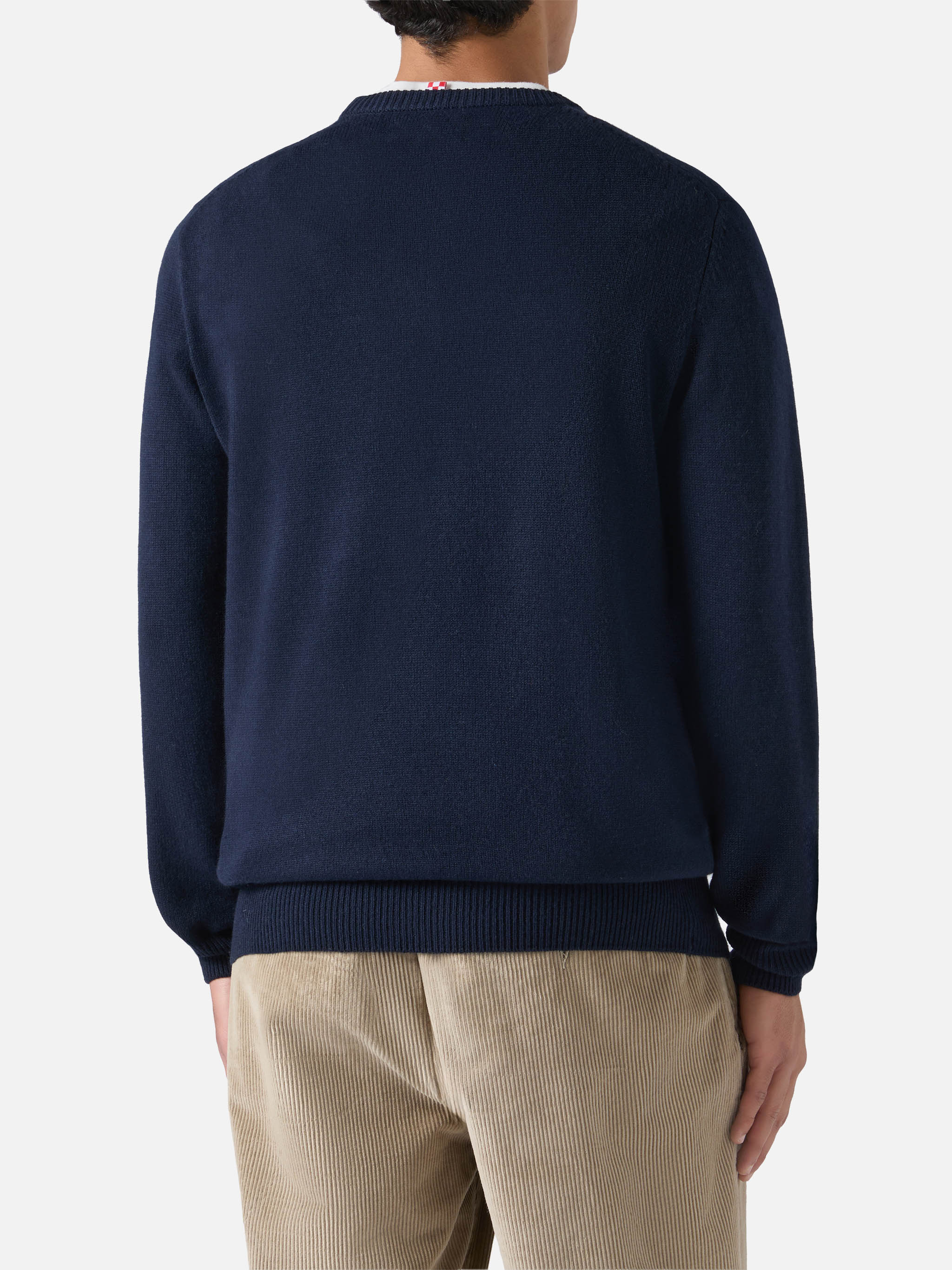 Navy blue crewneck Heron with Grand Slam embroidery – MC2 Saint Barth