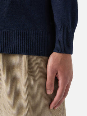 Navy blue crewneck Heron with Grand Slam embroidery