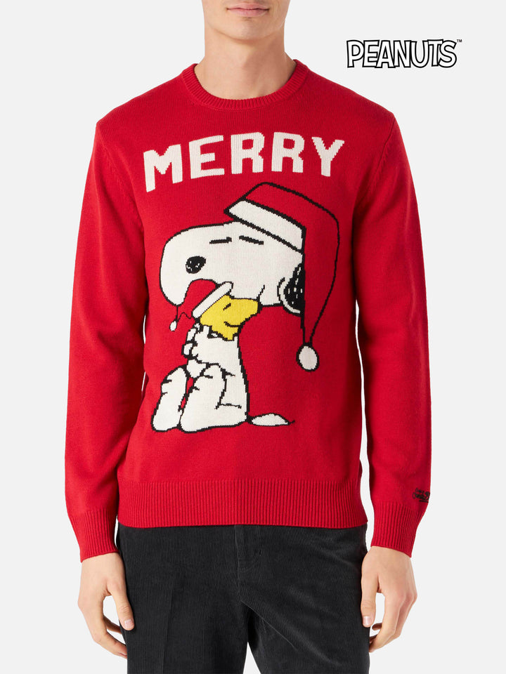 Roter Herrenpullover mit Snoopy-Aufdruck | SNOOPY – PEANUTS™ SONDEREDITION