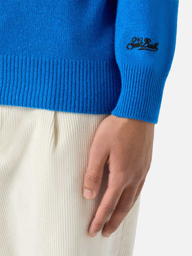 Grüner Rundhalsausschnitt von Heron mit Single-Jacquardmuster