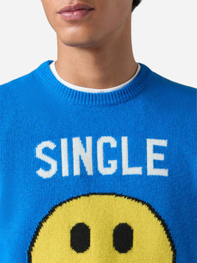 Girocollo Heron verde con jacquard Single