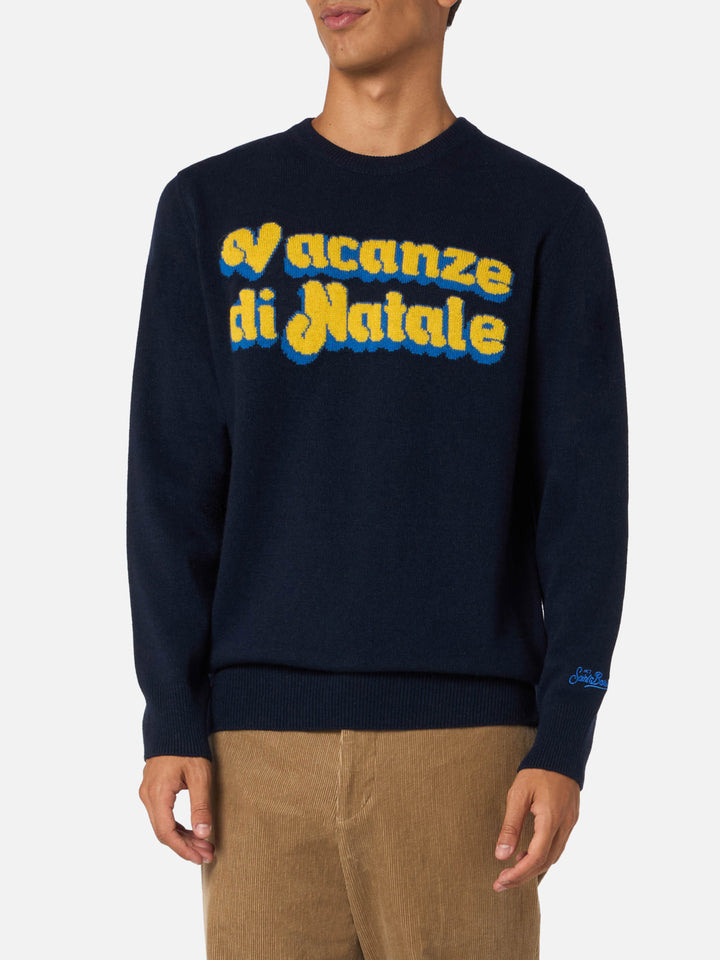 Man sweater Heron with Vacanze di Natale  jacquard | VACANZE DI NATALE SPECIAL EDITION