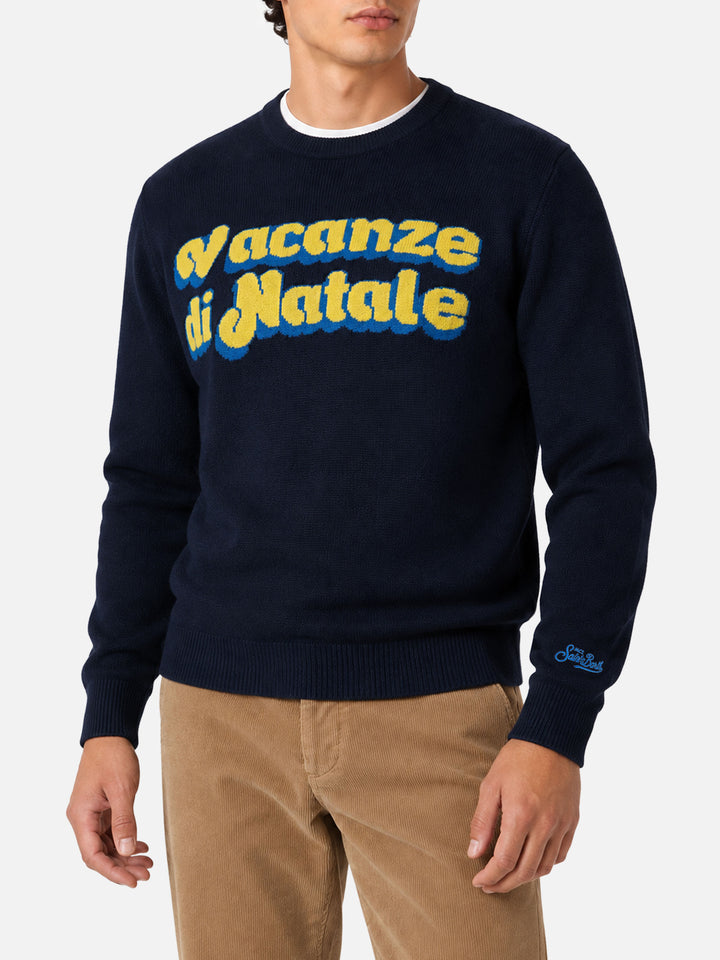 Crewneck Heron with Vacanze di Natale  jacquard | VACANZE DI NATALE SPECIAL EDITION