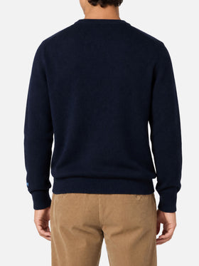 Crewneck Heron with Vacanze di Natale  jacquard | VACANZE DI NATALE SPECIAL EDITION