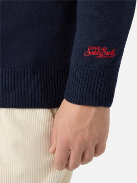 Heron crewneck with Peanuts holiday-theme jacquard | PEANUTS SPECIAL EDITION