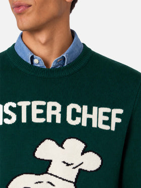 Pull col rond Heron avec jacquard Snoopy master chef | SNOOPY PEANUTS SPECIAL EDITION 