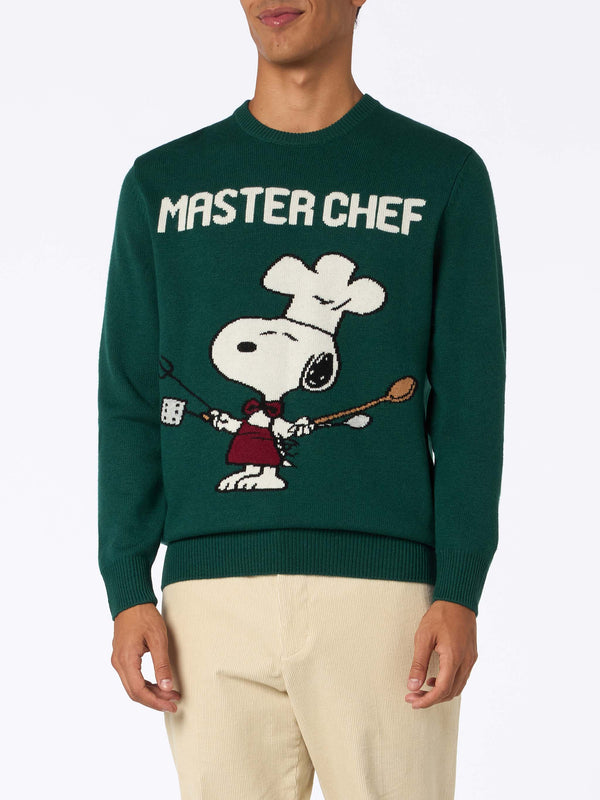 Maglione da uomo verde Heron con Snoopy chef | SNOOPY PEANUTS SPECIAL EDITION