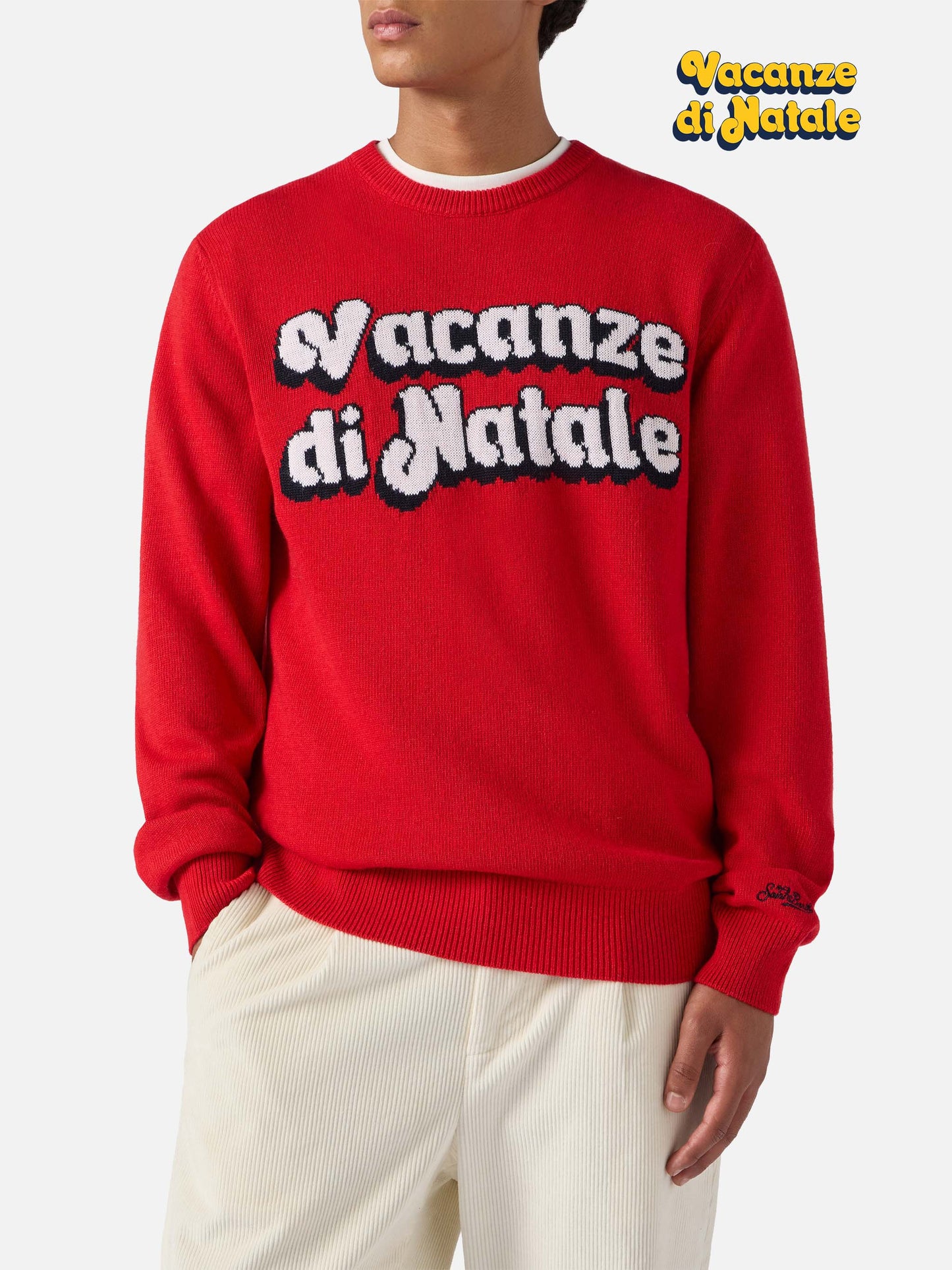 Maglione rosso Heron con jacquard Vacanze di Natale | VACANZE DI NATALE SPECIAL EDITION