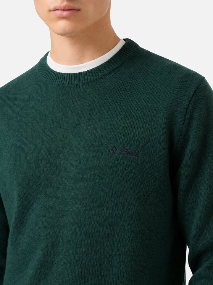 Jersey verde Regent en lana de cordero 