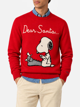 Roter Pullover Heron mit Snoopy-Jacquard und Stickerei | SNOOPY PEANUTS® SPECIAL EDITION 