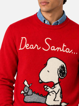 Roter Pullover Heron mit Snoopy-Jacquard und Stickerei | SNOOPY PEANUTS® SPECIAL EDITION 