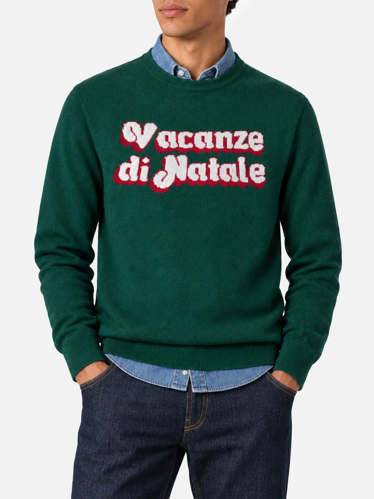 Rundhals-Pullover Heron mit Vacanze di Natale-Jacquard | VACANZE DI NATALE SPECIAL EDITION 