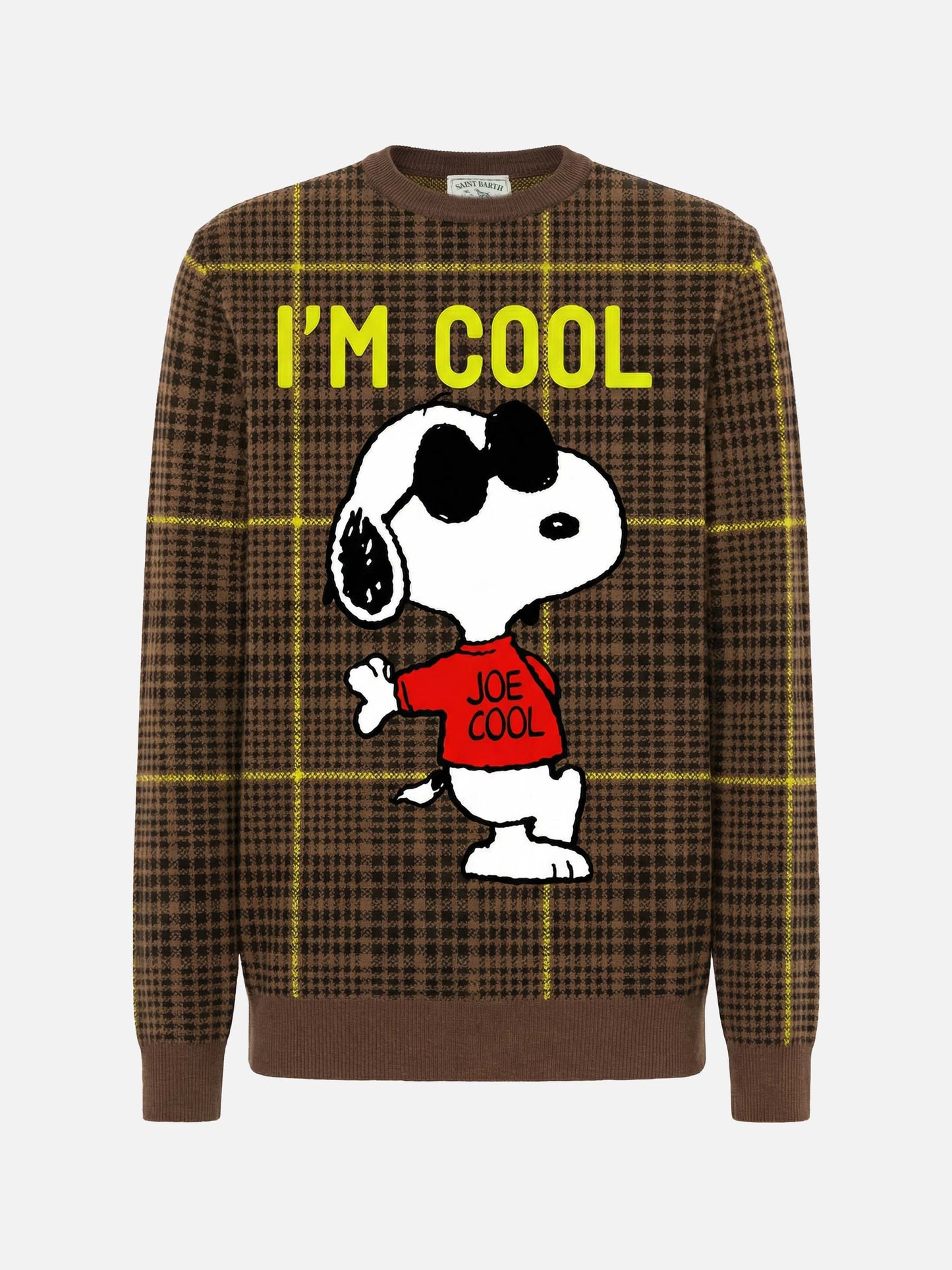 Heron P Prince of Wales Snoopy jacquard sweater | SNOOPY – PEANUTS™ SPECIAL EDITION