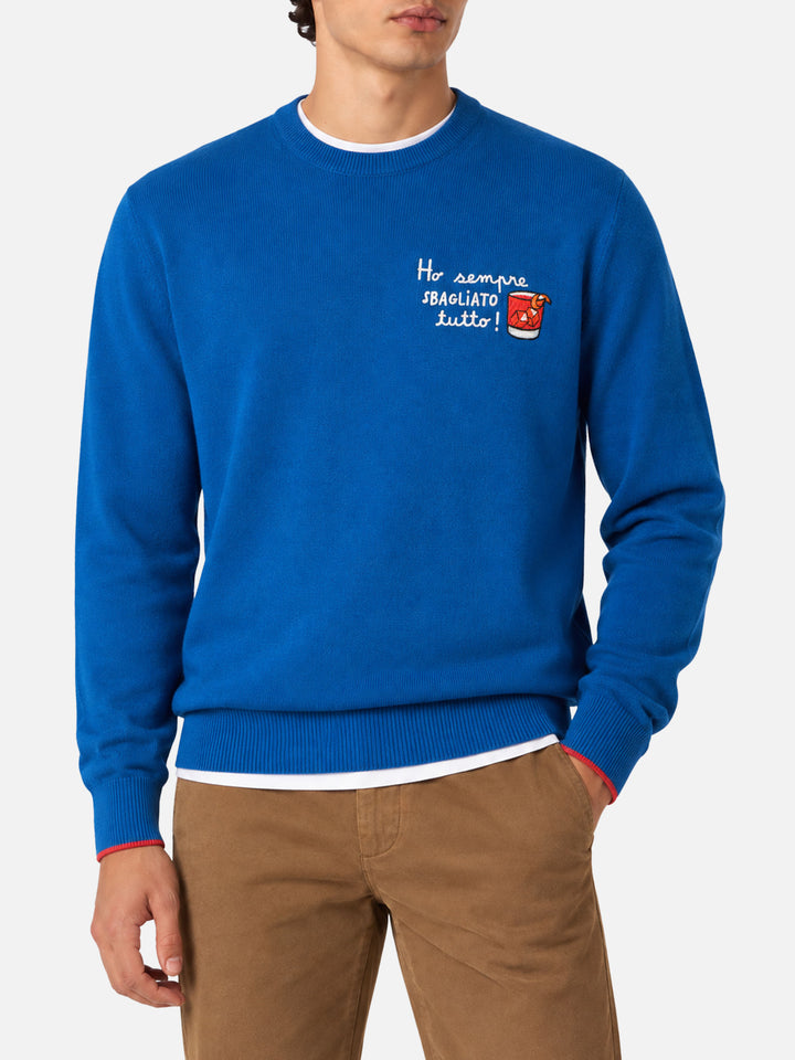 Crewneck sweater Heron with Ho sempre sbagliato tutto embroidery