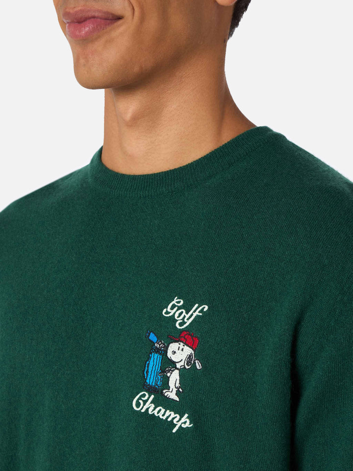 Crewneck sweater Heron with Snoopy golf champ embroidery | SNOOPY PEANUTS SPECIAL EDITION