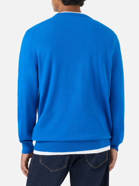 Crewneck sweater Heron with Grappino vs Bombardino embroidery