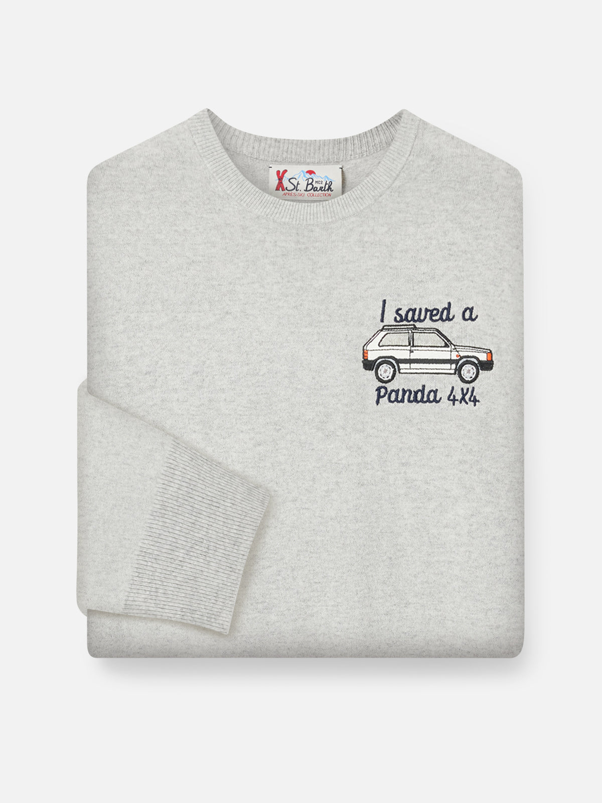 Pull à col rond Heron avec broderie I saved a Panda 4x4 | FIAT PANDA SPECIAL EDITION 