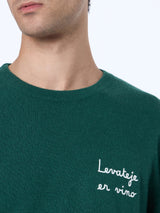 Maglia da uomo verde Heron Light con ricamo Levateje er vino| VACANZE DI NATALE EDIZIONE SPECIALE