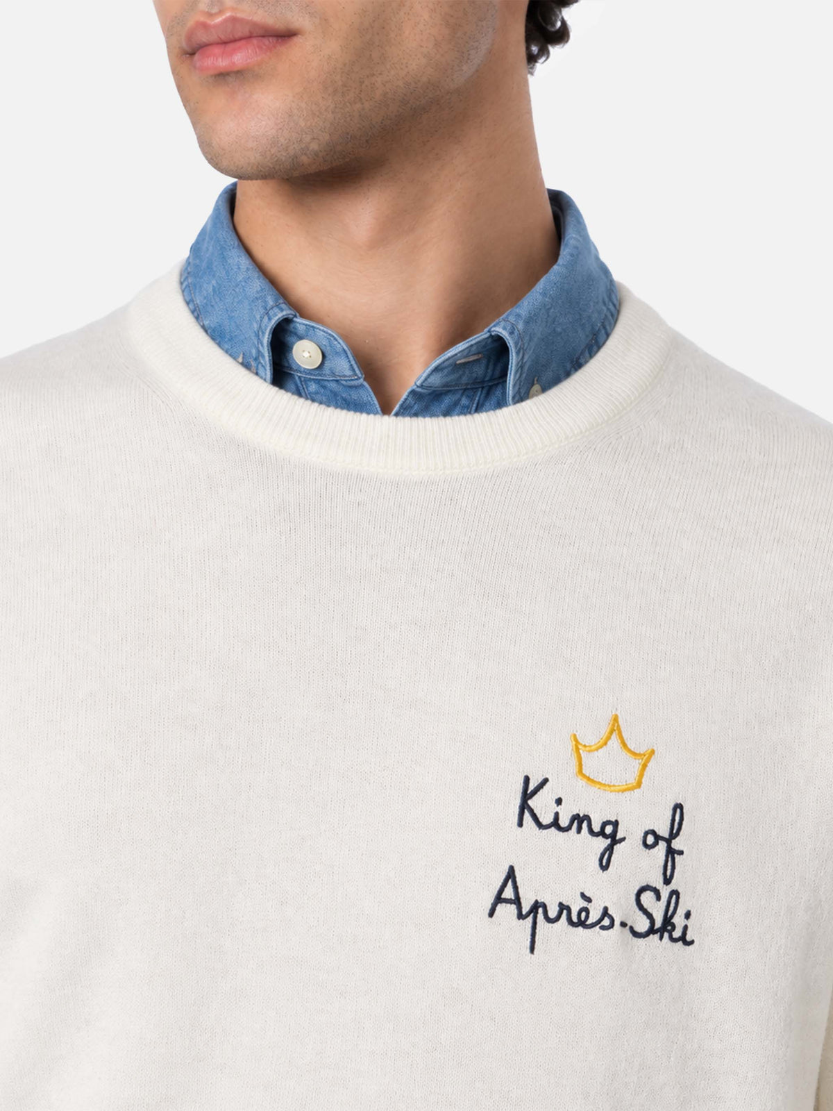 Maglione girocollo Heron con ricamo King of apres ski