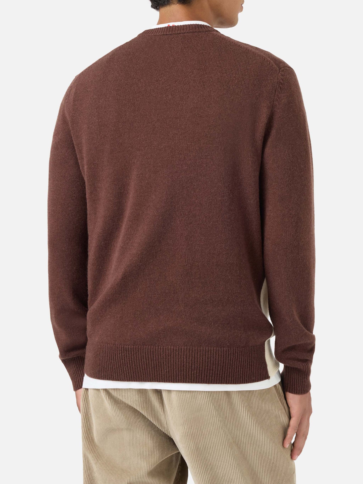 Rundhals-Pullover mit Cortina-Postkarten-Jacquard 