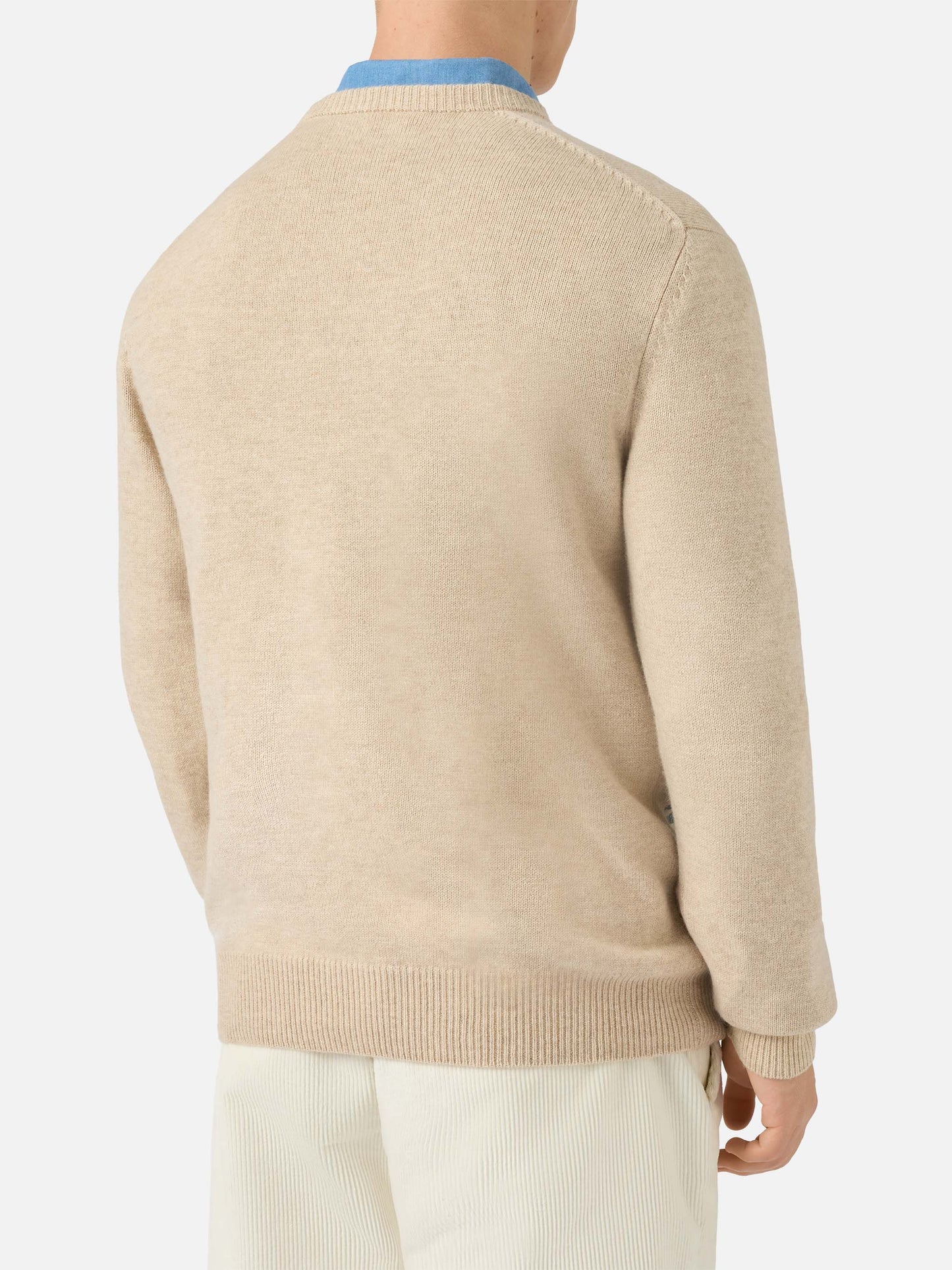 Maglione Heron con jacquard cartolina Courma