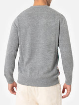 Maglione da uomo in misto cashmere Heron con jacquard verbier