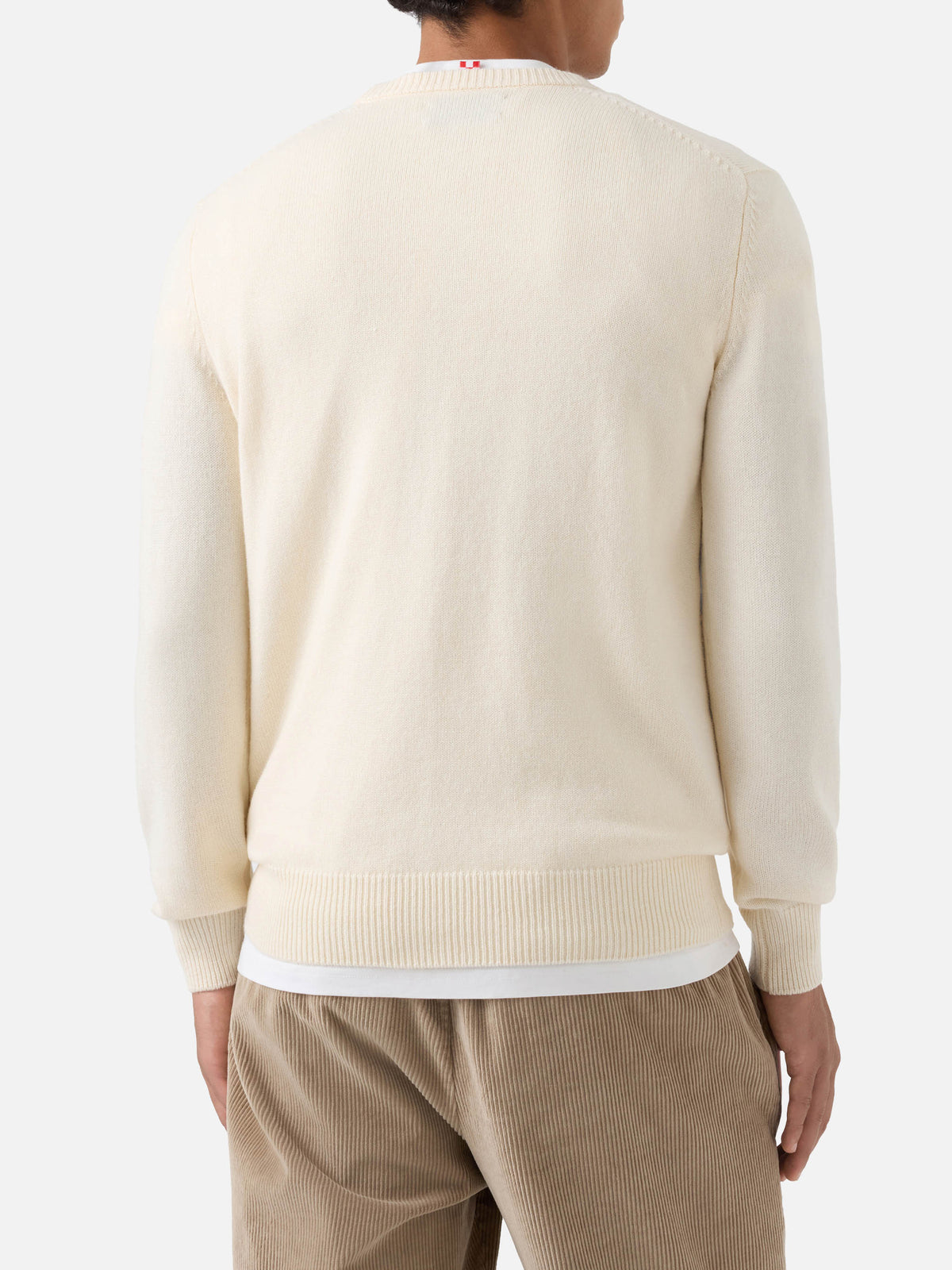 Grey Heron crewneck knit with St. Moritz intarsia | Special edition