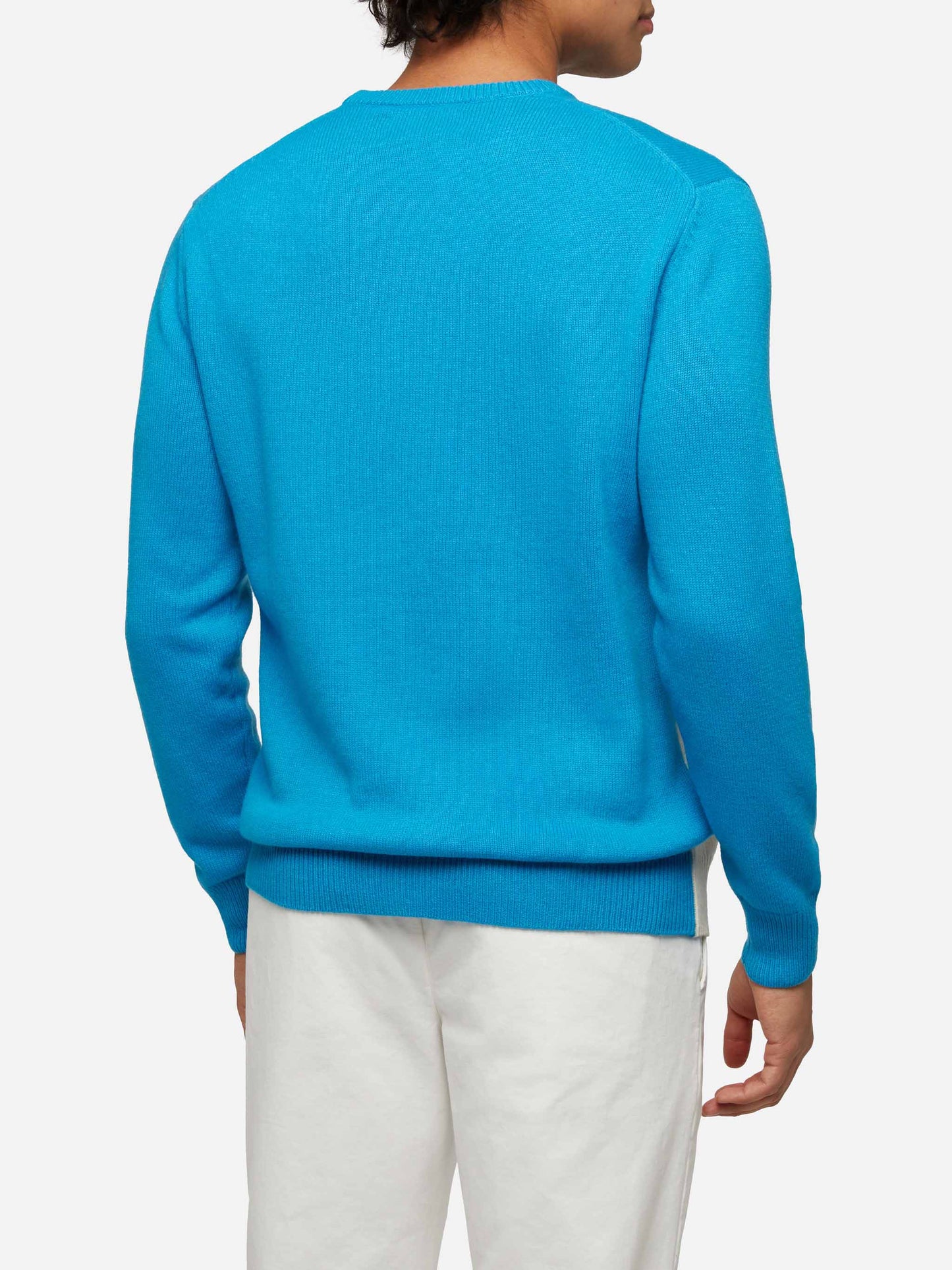 Crewneck sweater Heron with Courma postcard jacquard