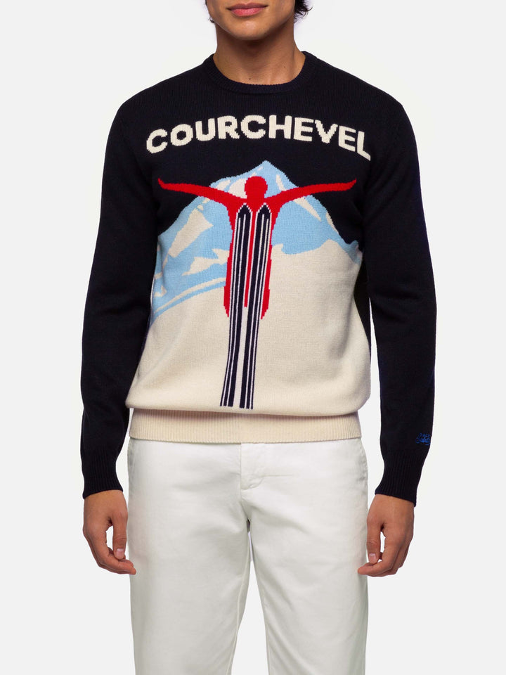 Sweater Heron with Courchevel postcard jacquard - MC2 Saint Barth