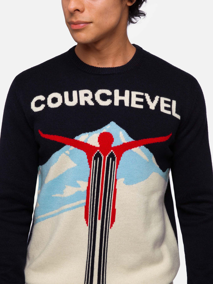 Sweater Heron with Courchevel postcard jacquard - MC2 Saint Barth