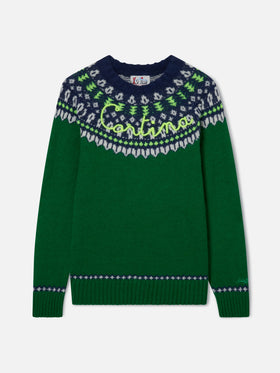 Pull col rond Heron avec jacquard fair-isle 