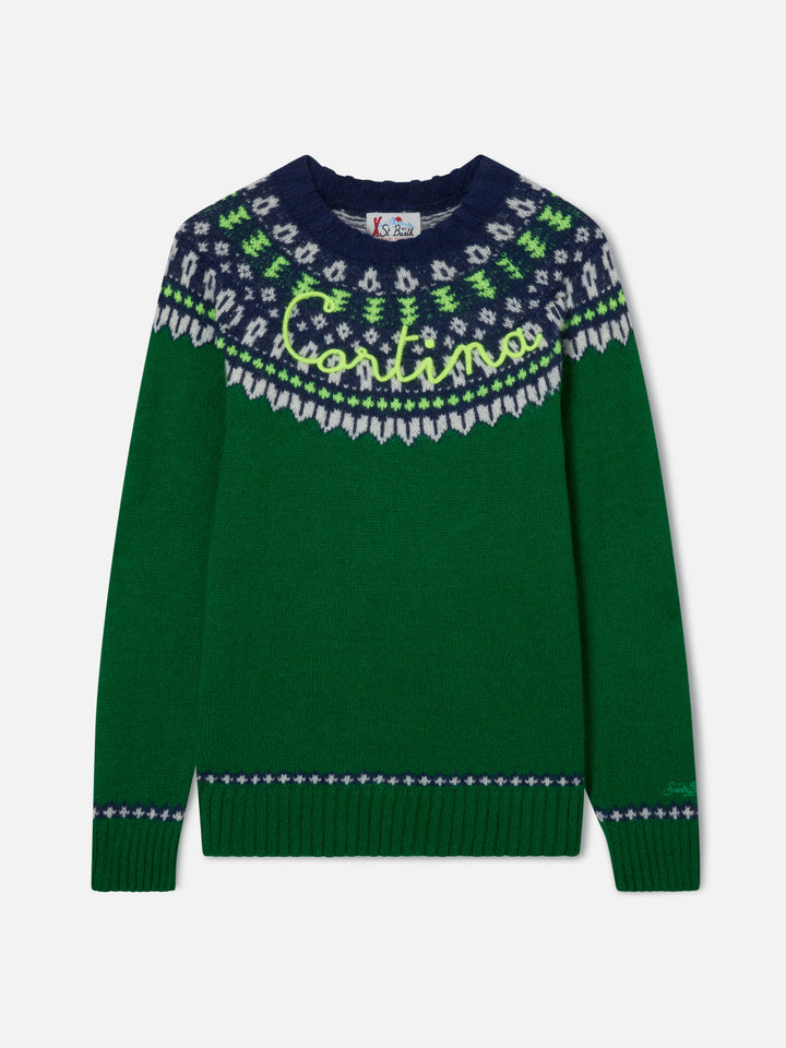 Maglione girocollo Heron con jacquard fair-isle