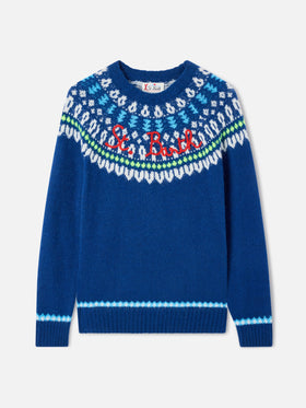 Maglione girocollo Heron con jacquard fair-isle