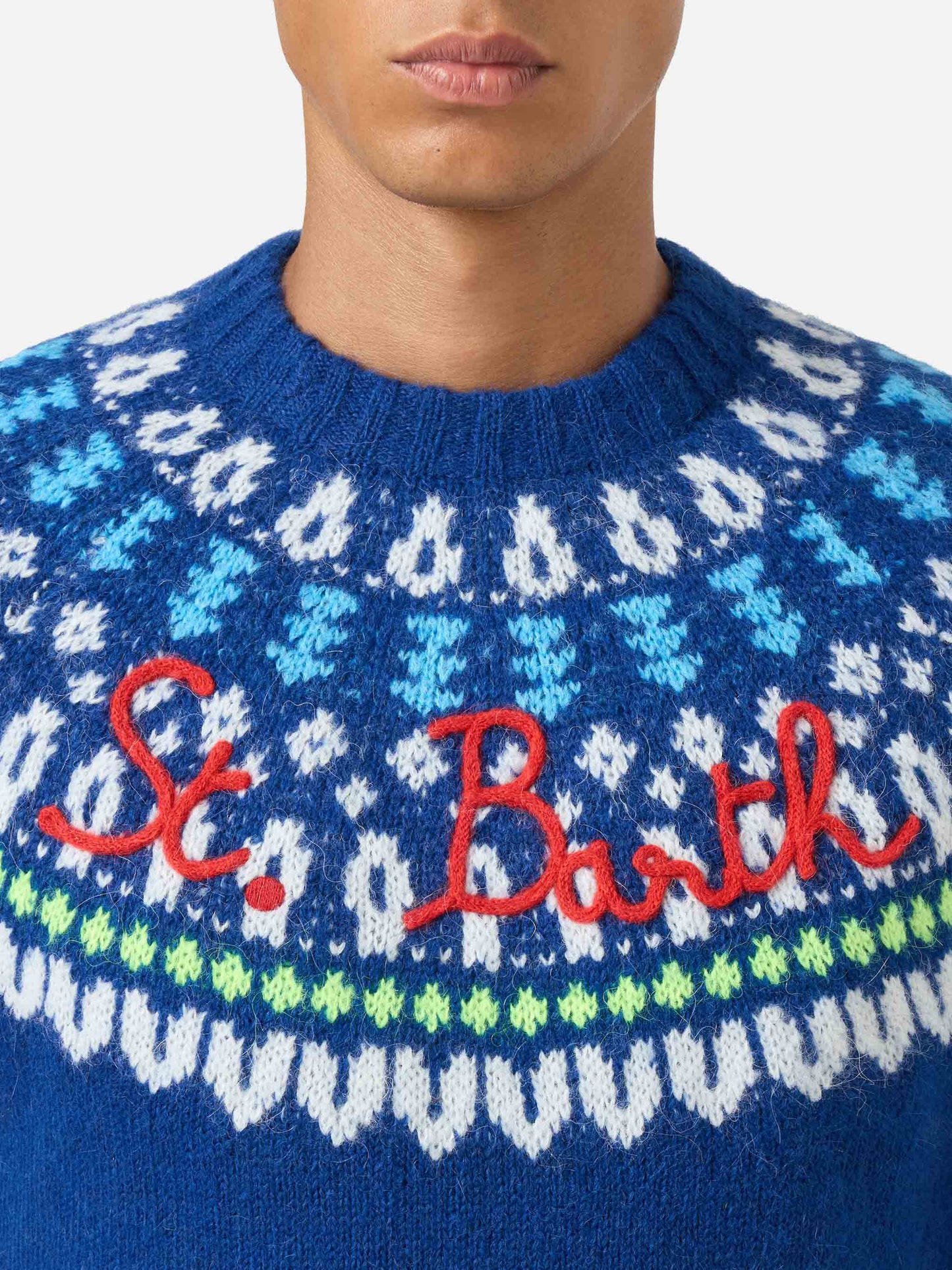 Maglione girocollo Heron con jacquard fair-isle